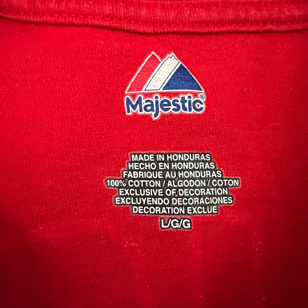 Majestic LA Angels Shirt Size Large Red #5 Albert Pujols Baseball T-Shirt Men's - Picture 3 of 3
